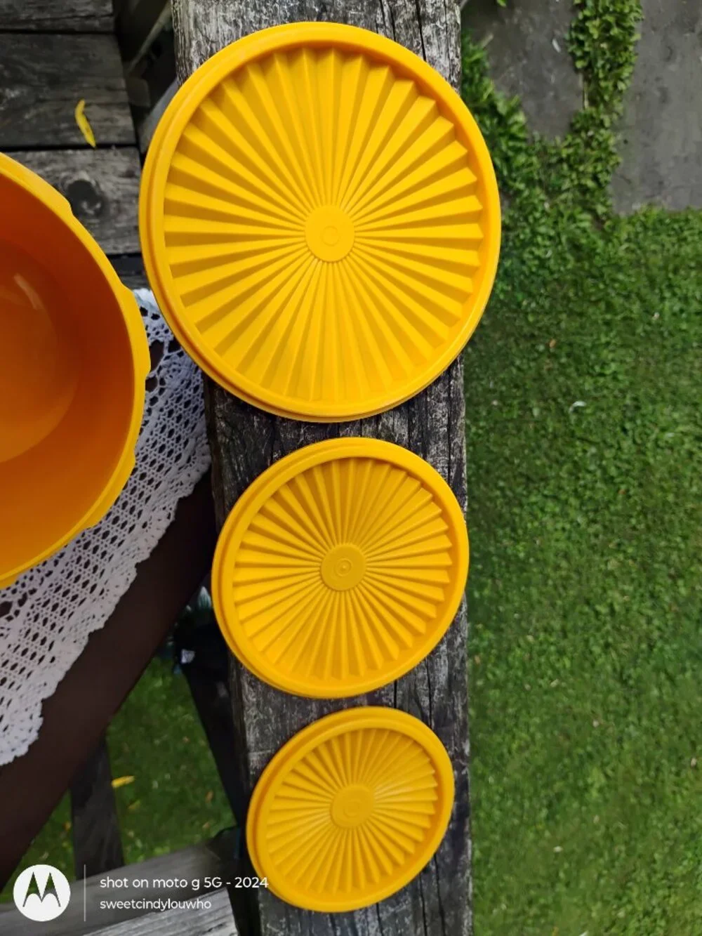 Servalier Canisters by Tupperware Set of 3 Golden Harvest Yellow vintage 1970s